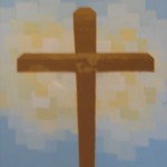 Cross behind altar